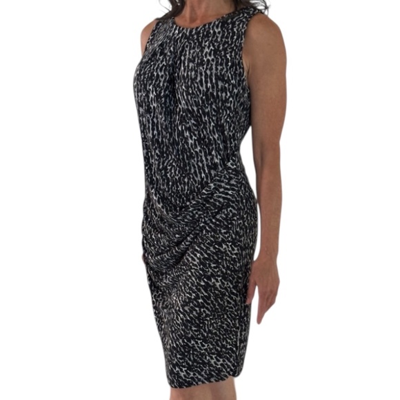 MICHAEL Michael Kors Dresses & Skirts - MICHAEL Michael Kors Draped Sheath Dress - Animal Print Size M